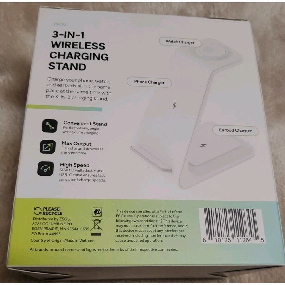 ZSOU 3-IN-1 Wireless Charging Stand